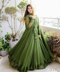 Maxi Frock (Stitched 3 Pcs)