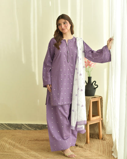 ZARMEEN 3PC EMBROIDERY ( FARSHI SHALWAR )