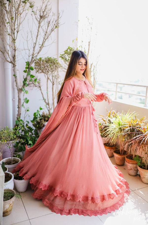 Maxi Frock (Stitched 3 Pcs)