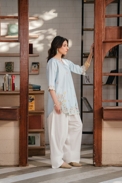 NISA 3PC EMBROIDERY ( FARSHI SHALWAR )
