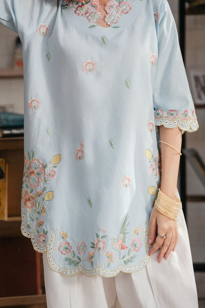 NISA 3PC EMBROIDERY ( FARSHI SHALWAR )
