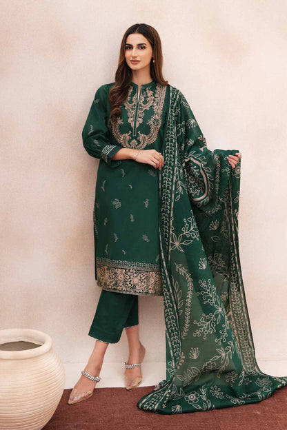 GREEN  EMB 3PCS
