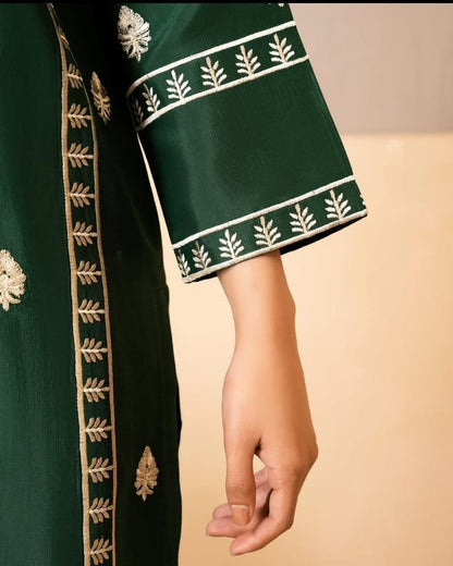 GREEN EMB 2PCS