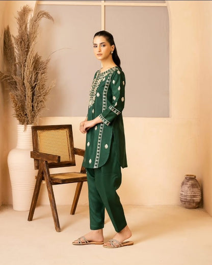 GREEN EMB 2PCS