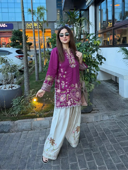Mulberry Bloom 2 PCs EMBROIDERY