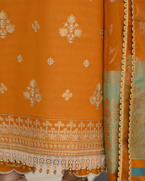 GOLDEN EMB STICHED 3PC