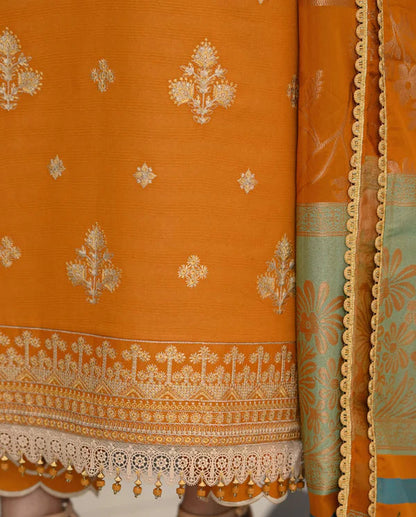 GOLDEN EMB STICHED 3PC