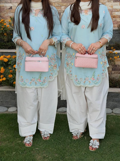 NISA 3PC EMBROIDERY ( FARSHI SHALWAR )