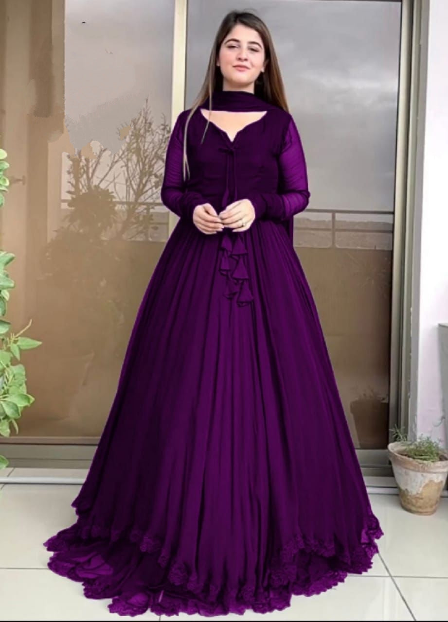 Maxi Frock (Stitched 3 Pcs)