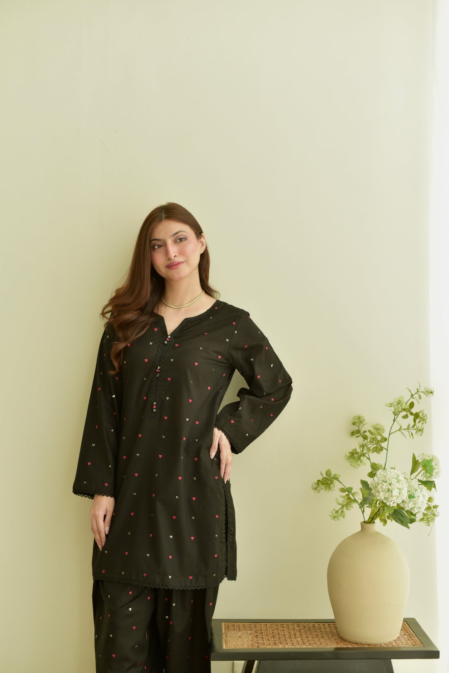 BLACK SWEET 3PC EMBROIDERY ( FARSHI SHALWAR )